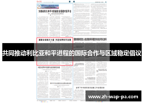 共同推动利比亚和平进程的国际合作与区域稳定倡议