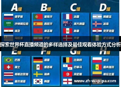 探索世界杯直播频道的多样选择及最佳观看体验方式分析