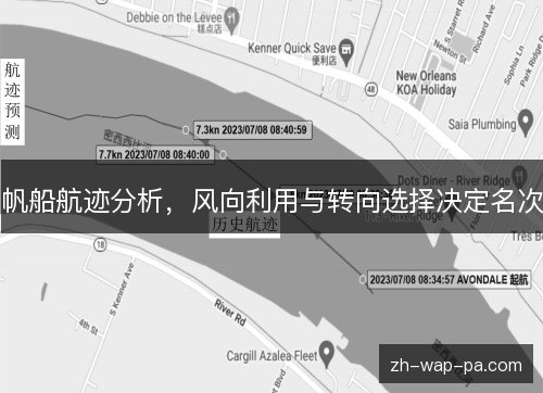 帆船航迹分析，风向利用与转向选择决定名次